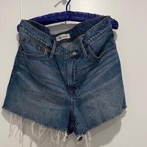 Madewell Denim Frayed Hem Shorts